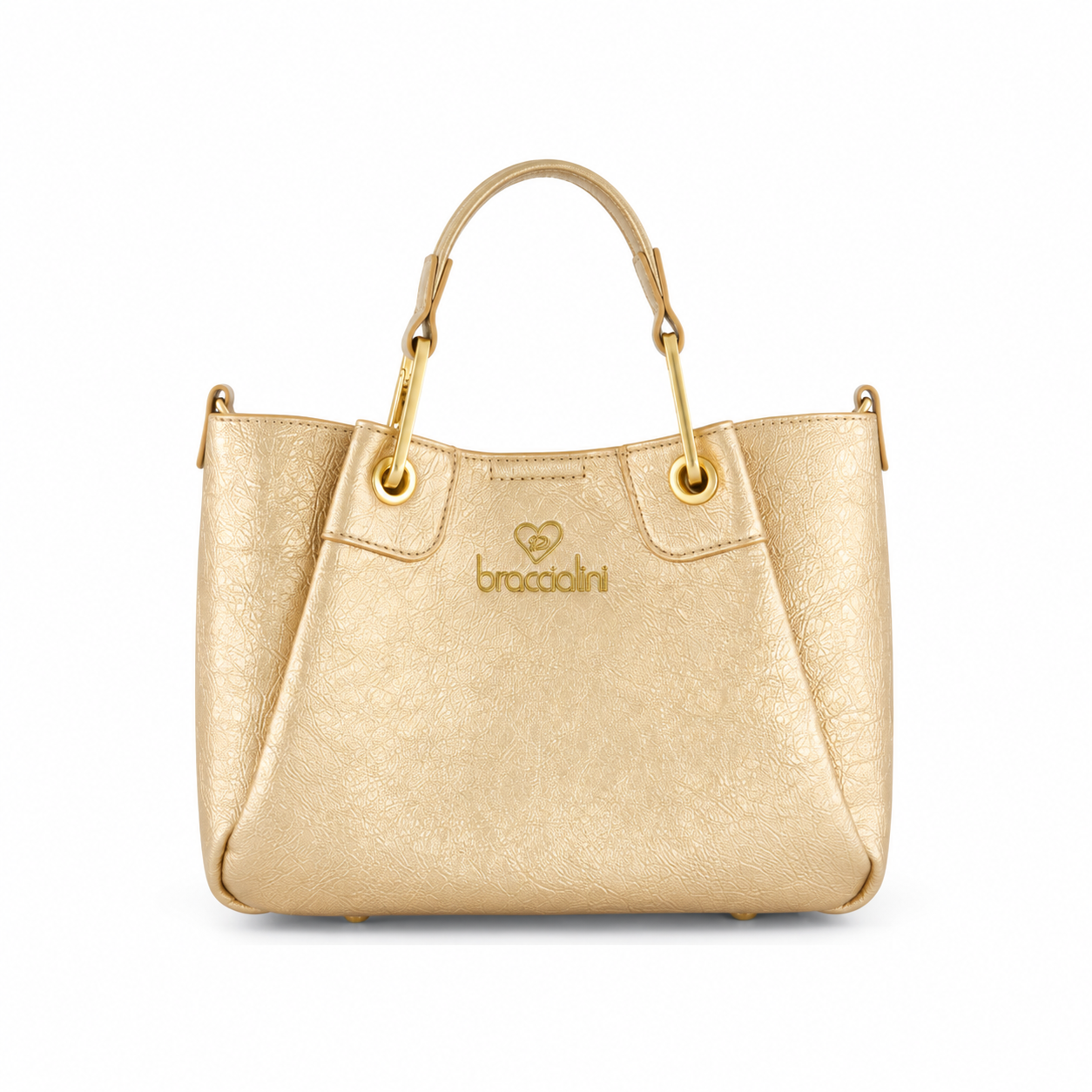 Amy Metallic Top Handle Bag