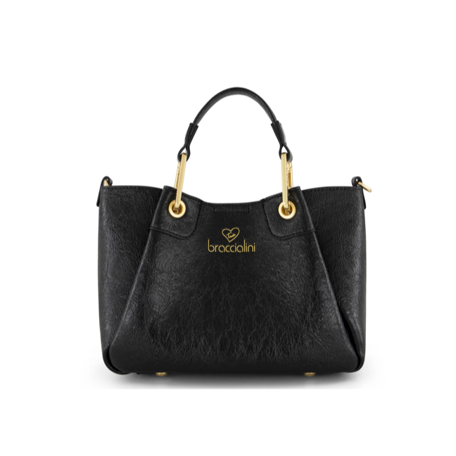 Amy Black Top Handle Bag
