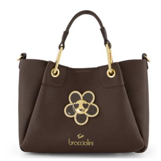 Amy Bijoux Brown Top Handle Bag