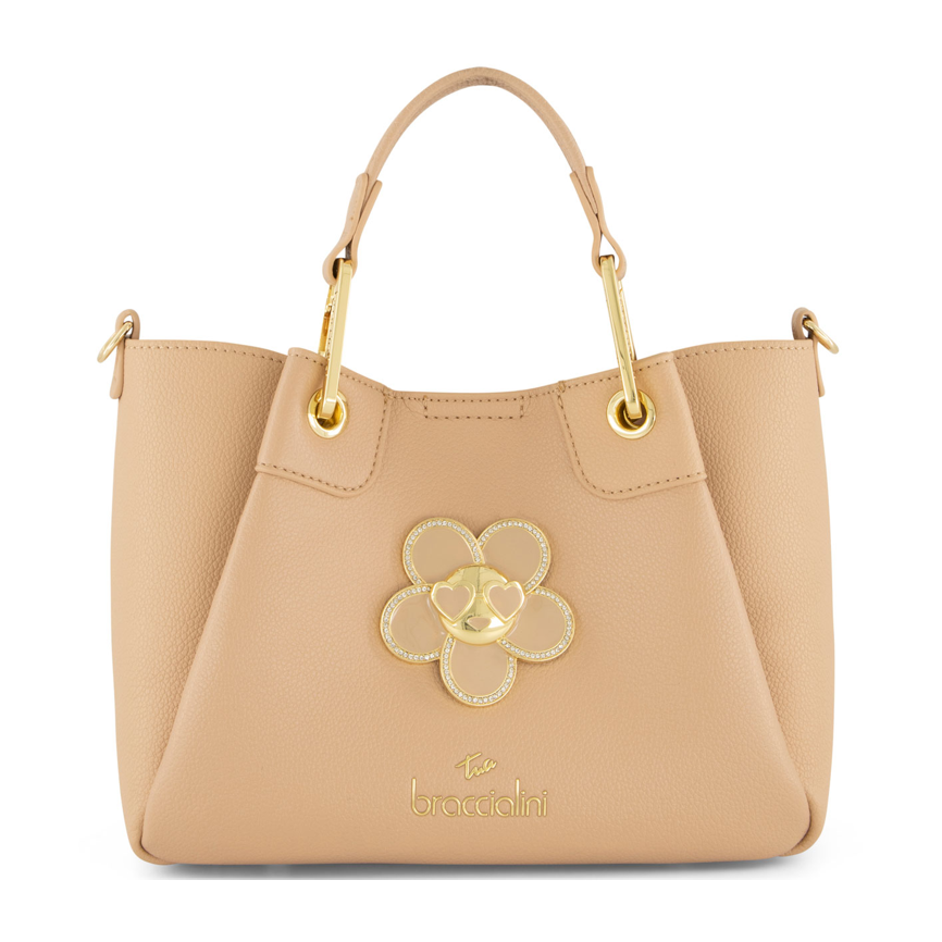 Amy Bijoux Biege Top Handle Bag