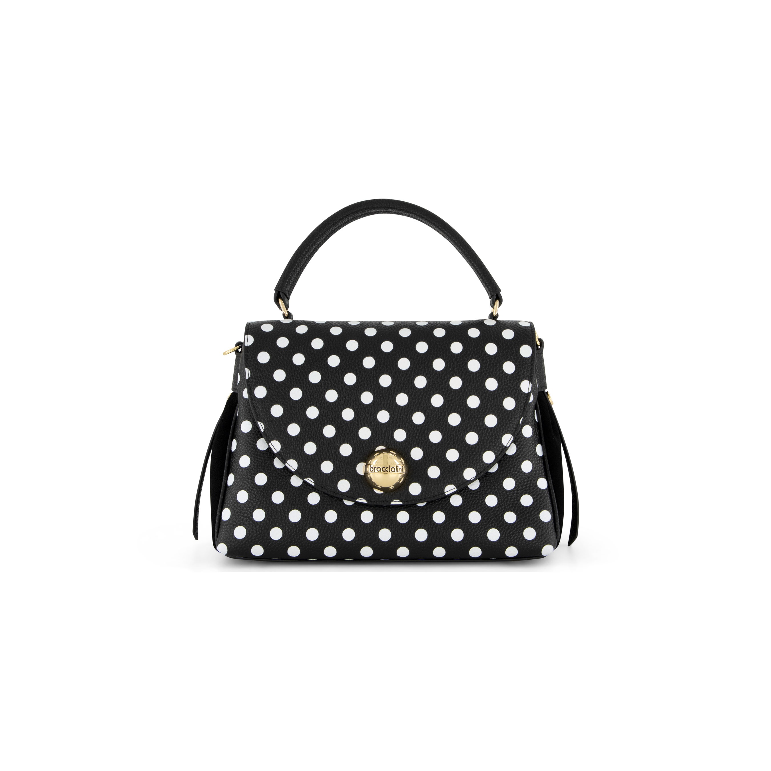 Ariel Black Polka Dot Crossbody Bag