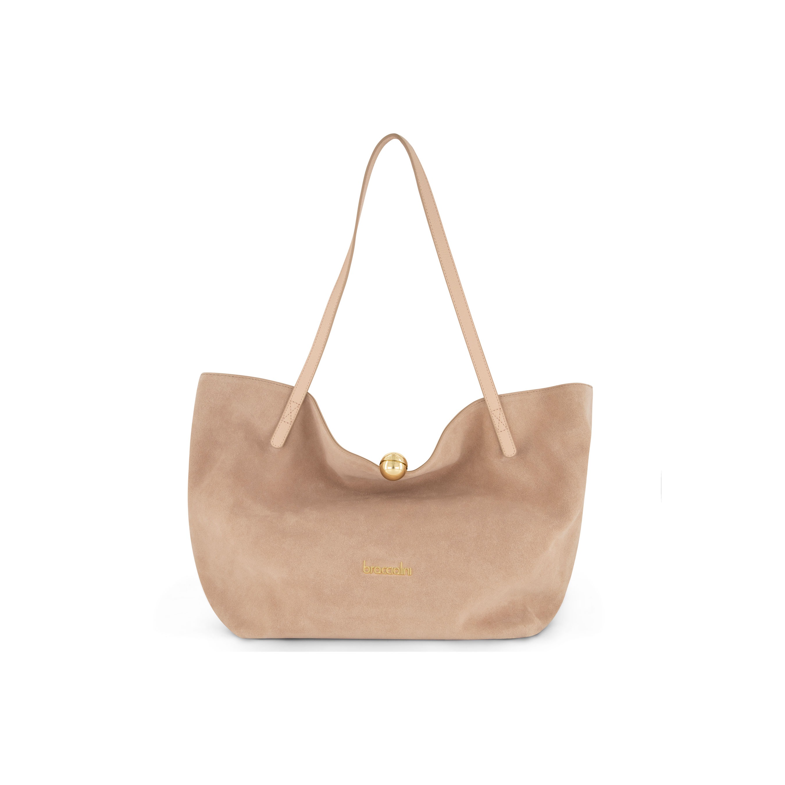Ariel Suede Beige Tote Bag