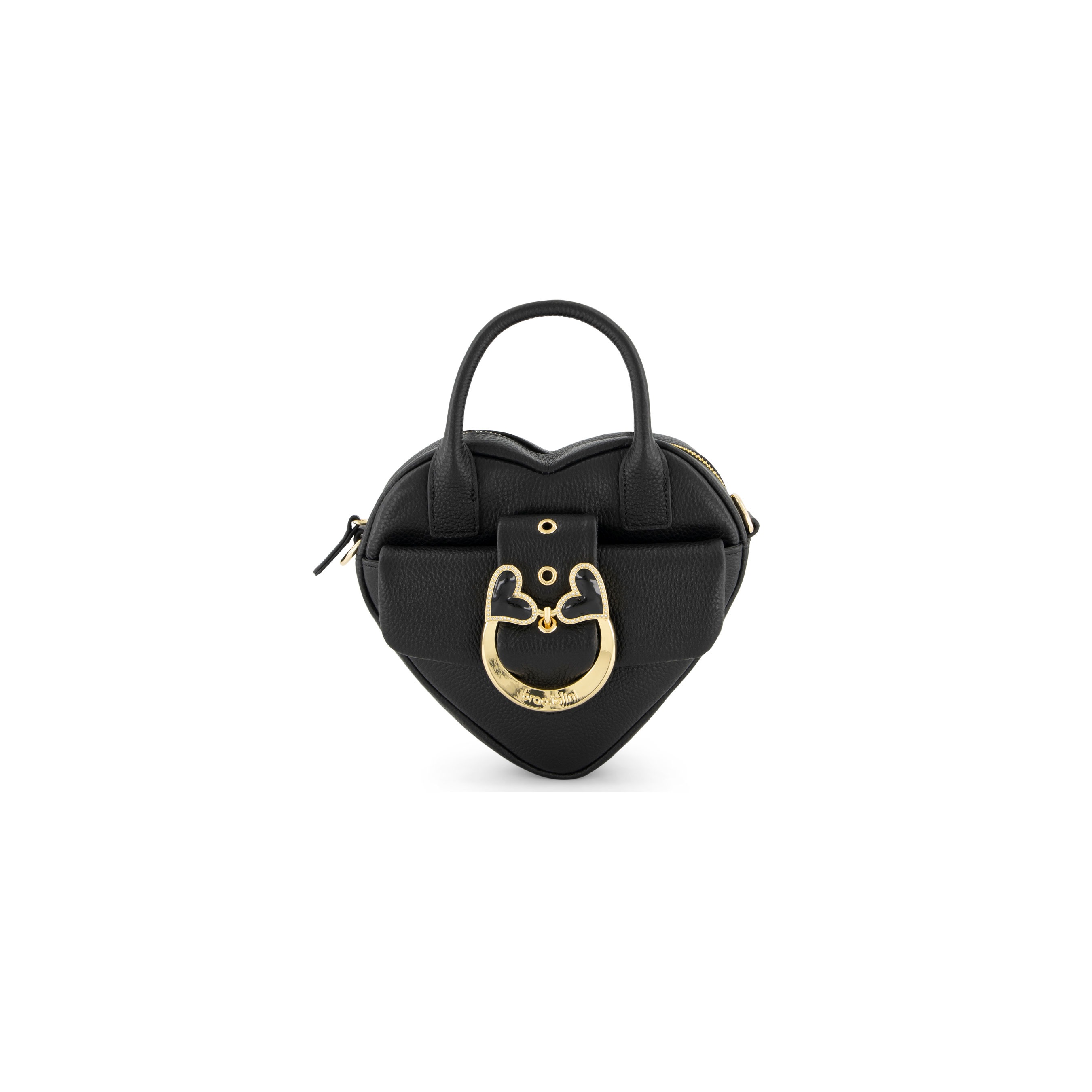 Baroque Black Heart Mini Bag