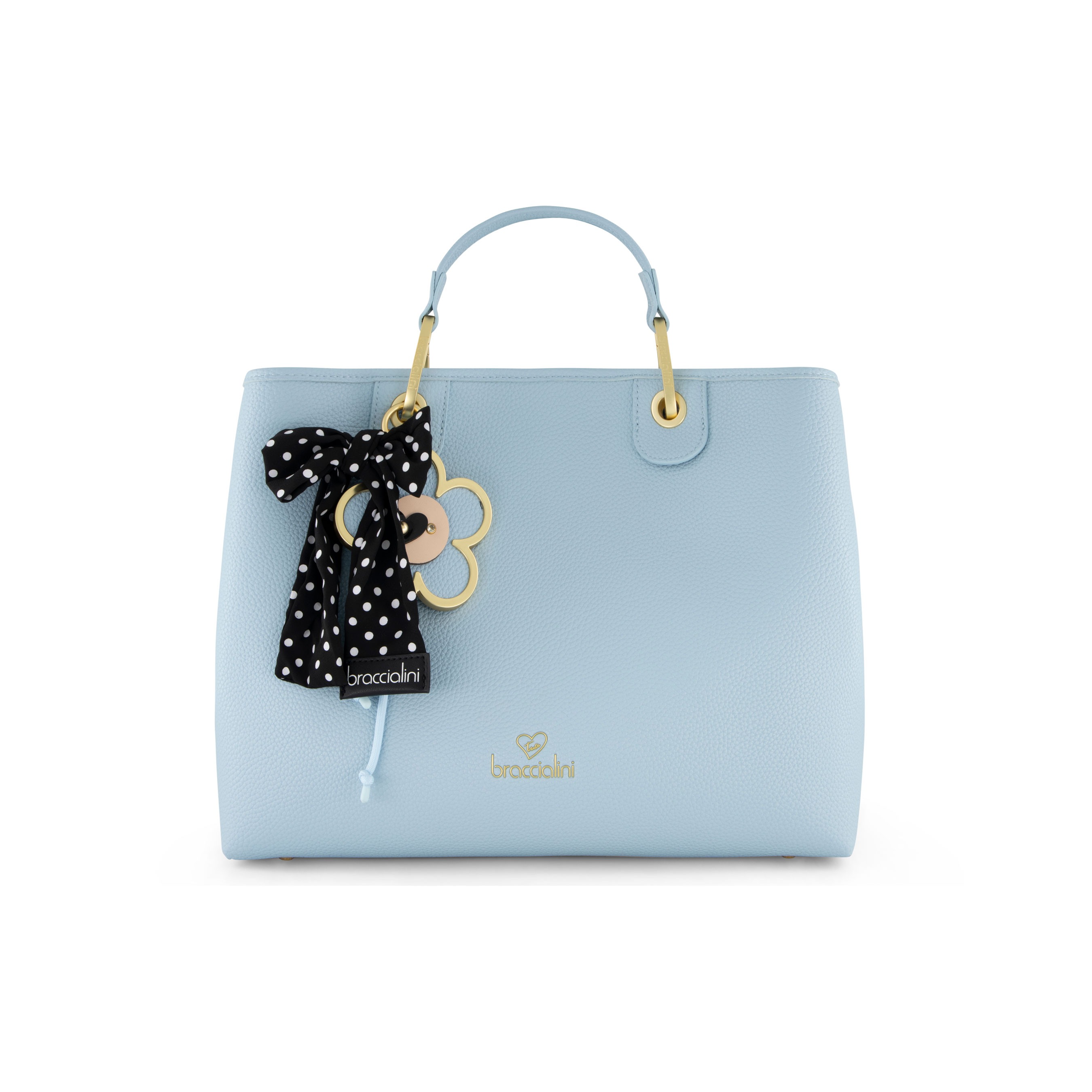 Beth Daisy Charm Large Tote Bag – Blue
