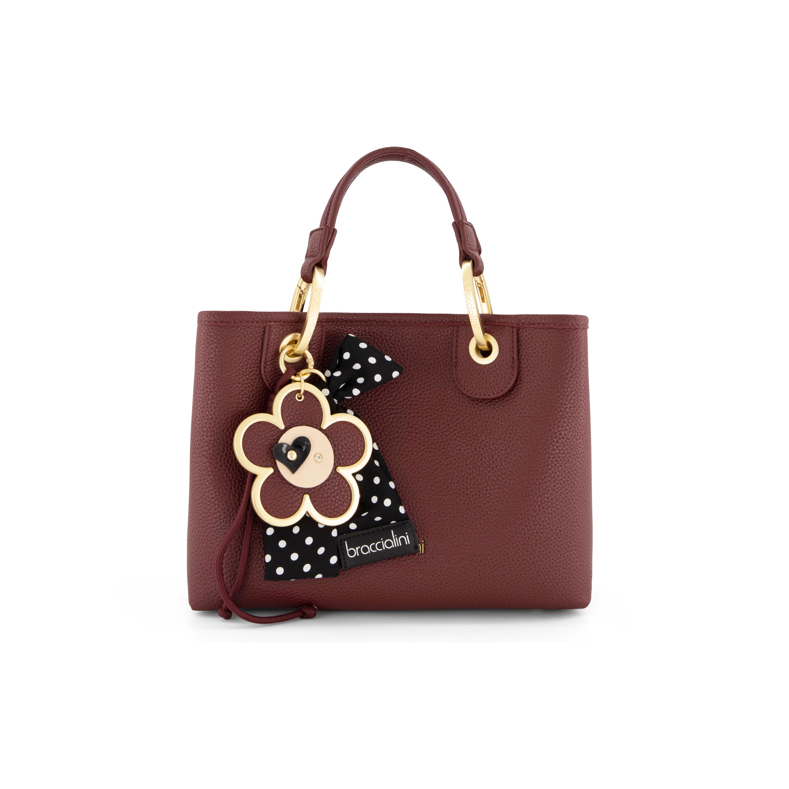Beth Daisy Charm Medium Tote Bag – Red