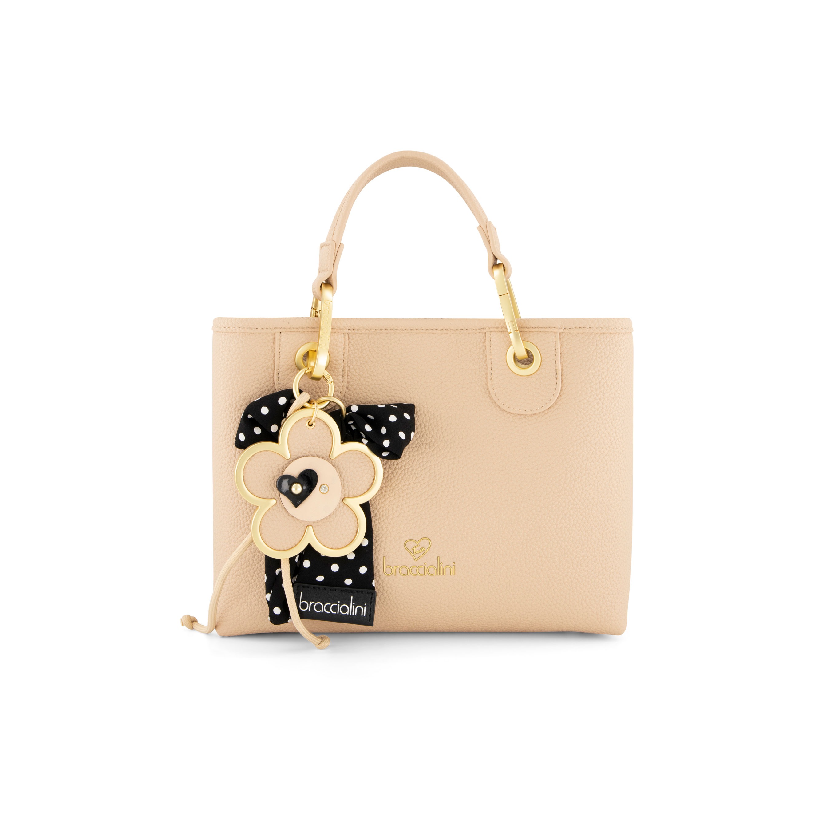 Beth Daisy Charm Medium Tote Bag – Khaki