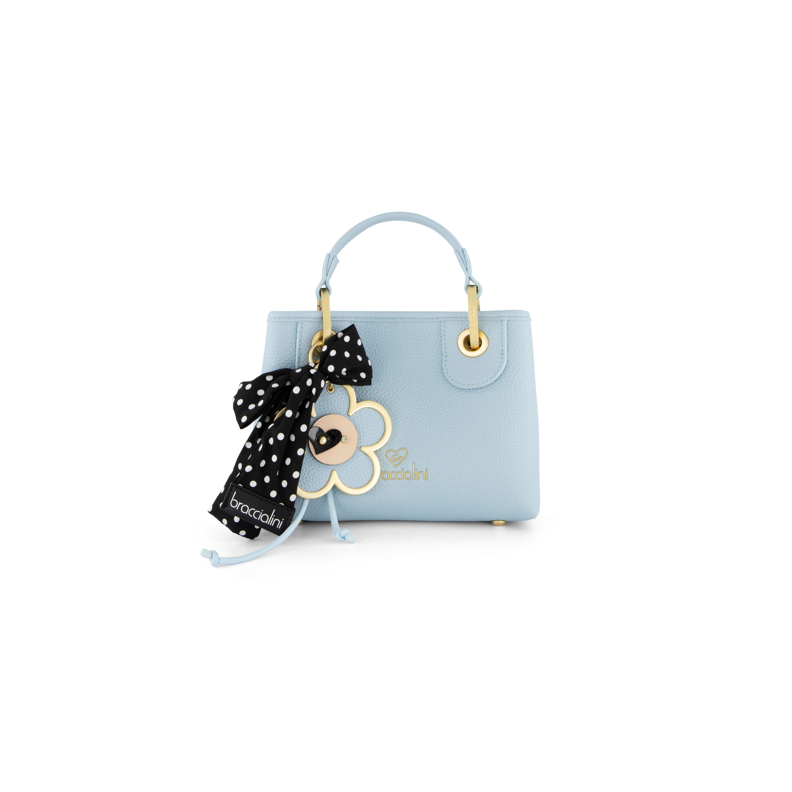 Beth Daisy Charm Small Tote Bag – Blue
