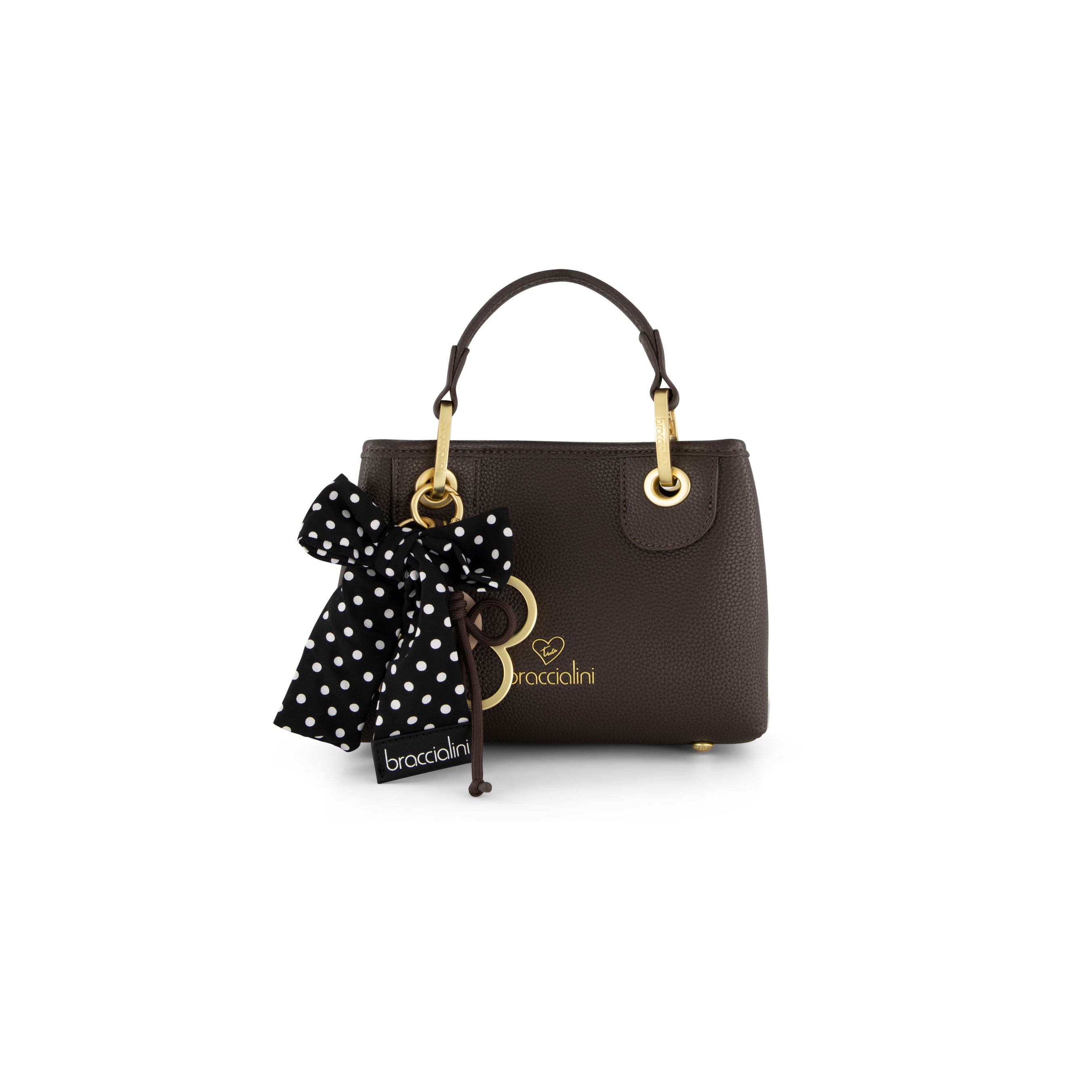 Beth Daisy Charm Small Tote Bag – Brown