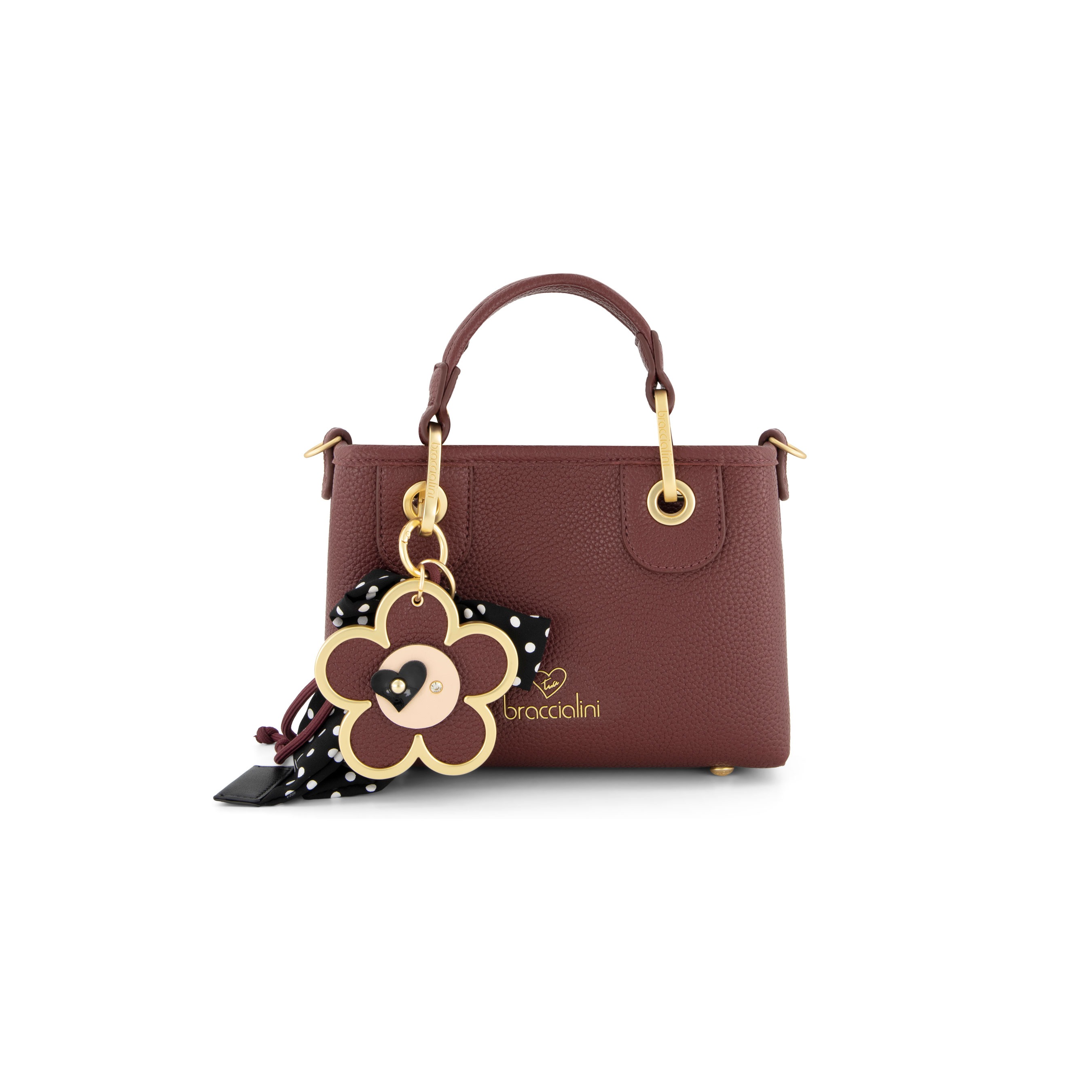 Beth Daisy Charm Small Tote Bag – Red