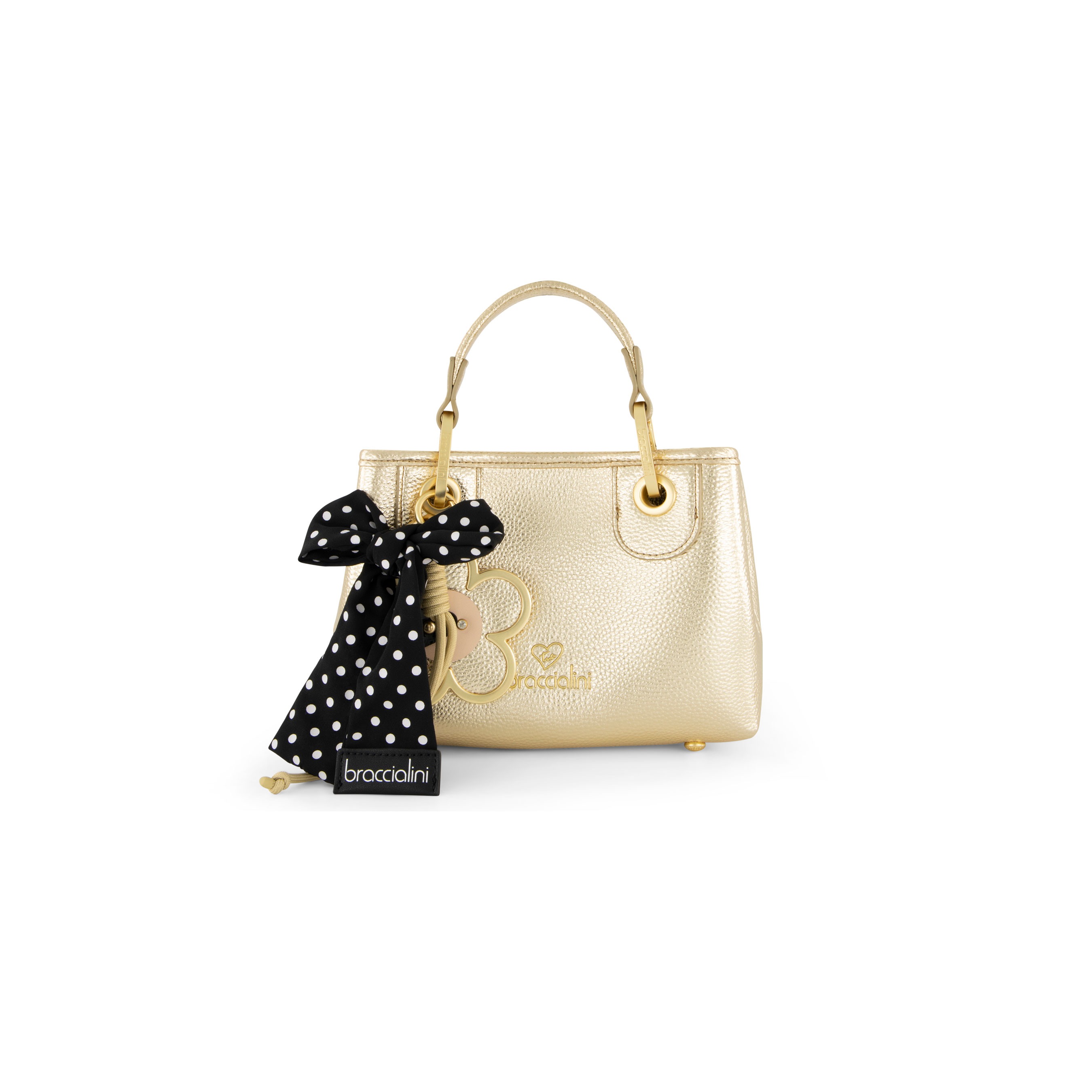 Beth Daisy Charm Small Tote Bag – Metallic
