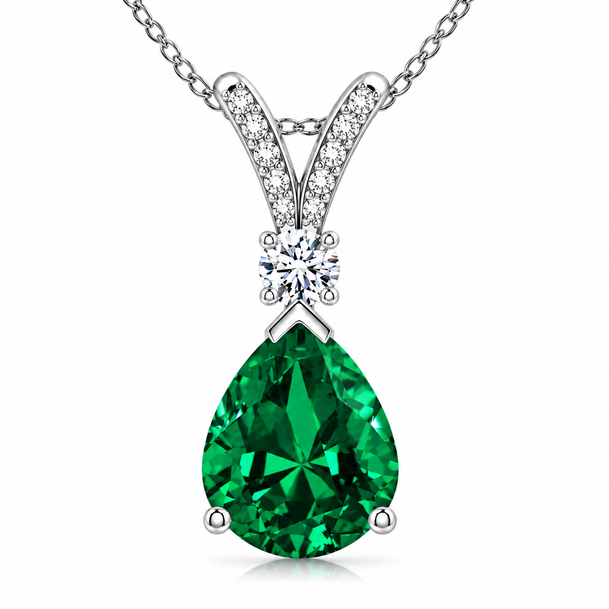 Kiçh Aura Radiant Teardrop Diamond Pendant