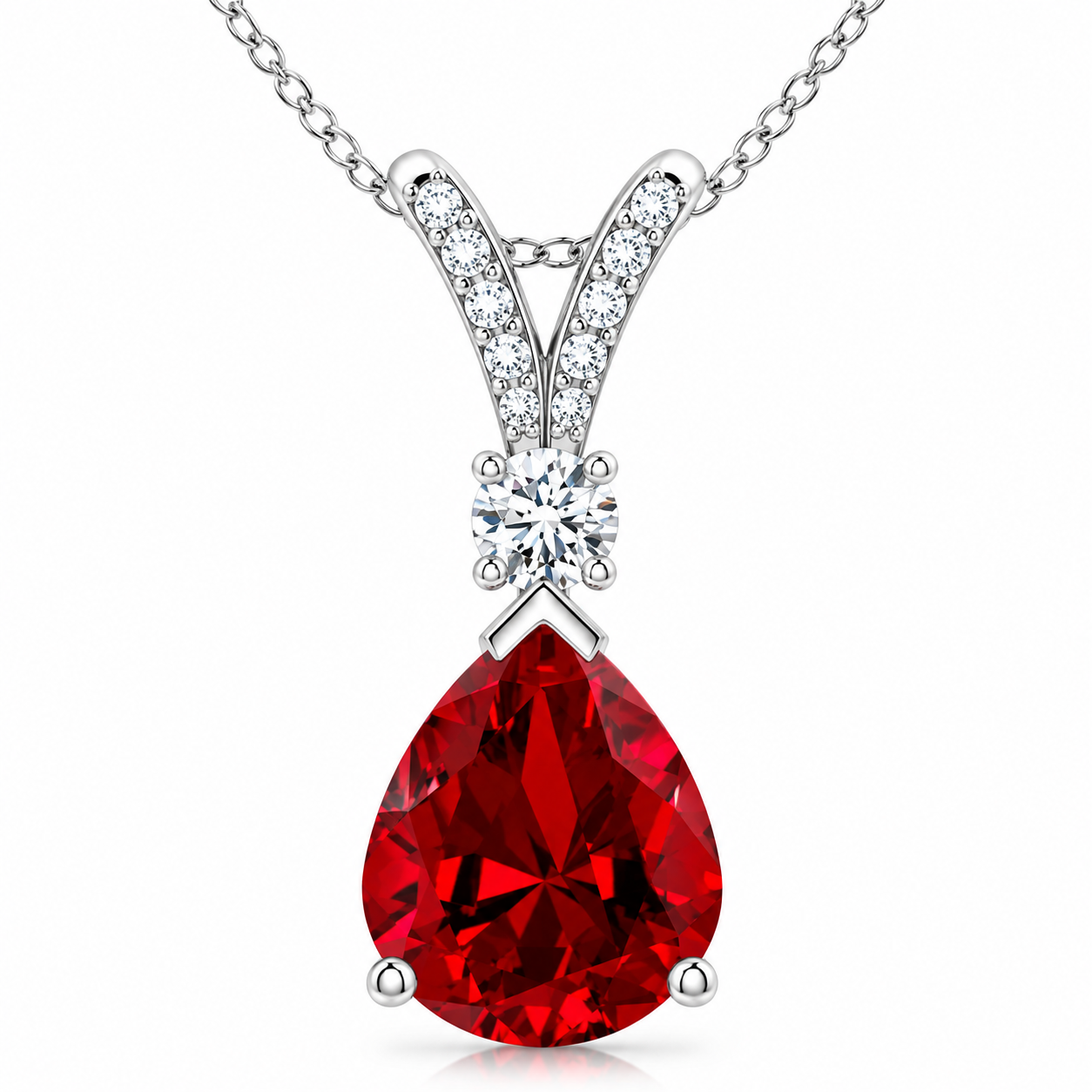 Kiçh Aura Radiant Teardrop Diamond Pendant