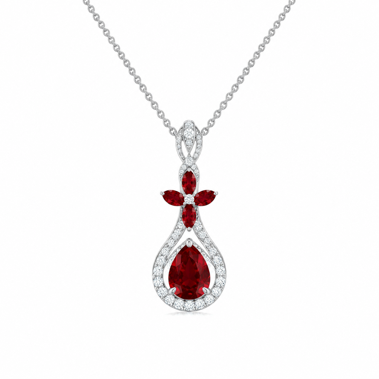 Kiçh Aura Radiant Petal Embrace Pendant Necklace