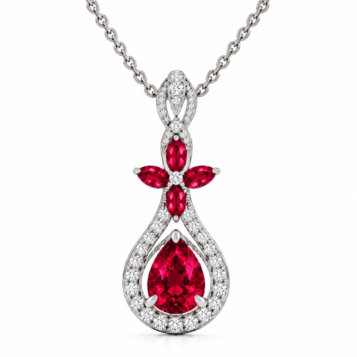 Kiçh Aura Radiant Petal Embrace Pendant Necklace