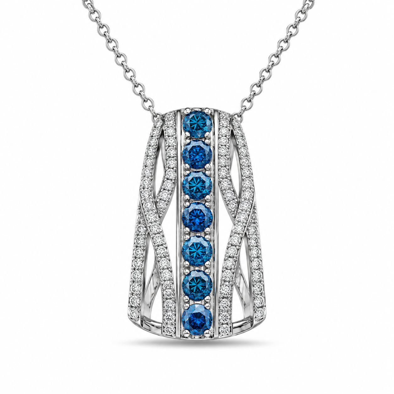 TruAmore Blue Solenne Diamond Meridian Pendant