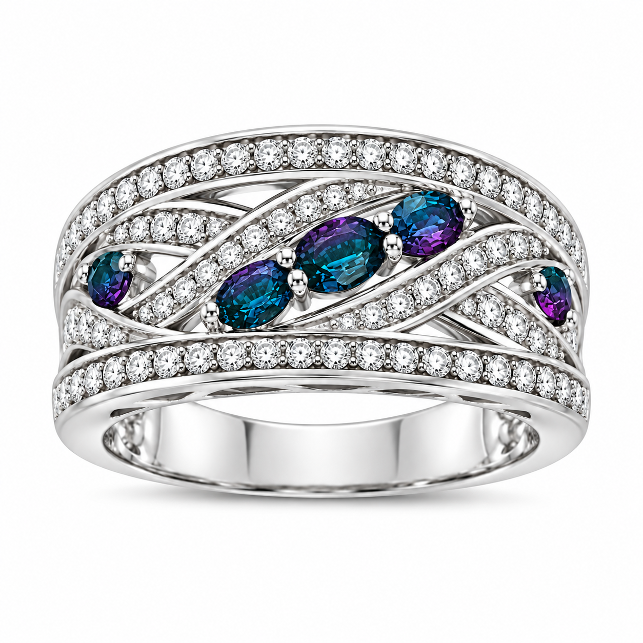 TruAmore Enchanted Exotic Aurora Rings