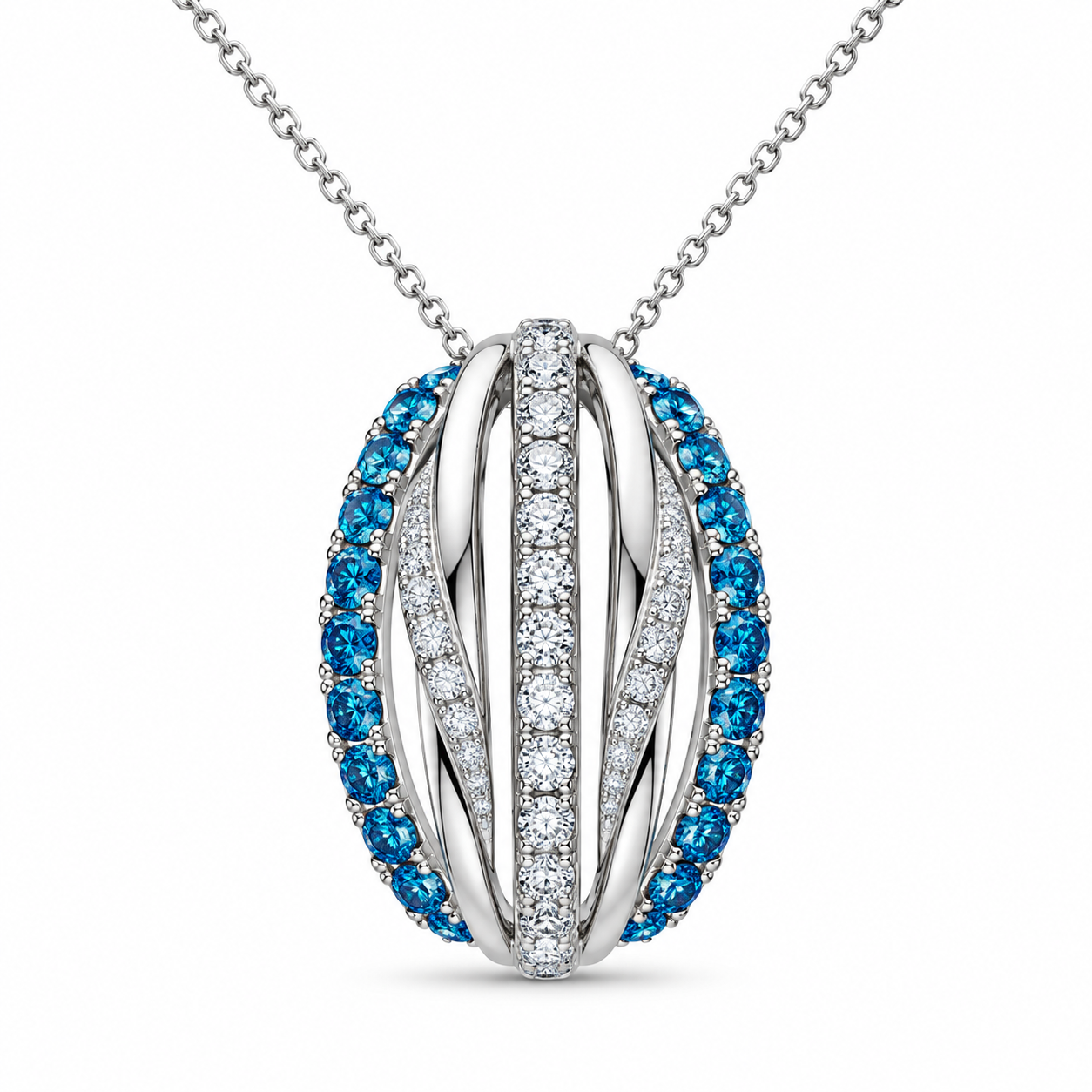 TruAmore Blue Radiant Orbit Pendant