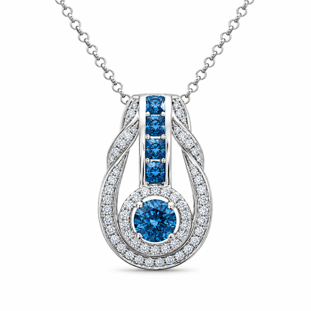 TruAmore Blue Eternal Cascade Pendant