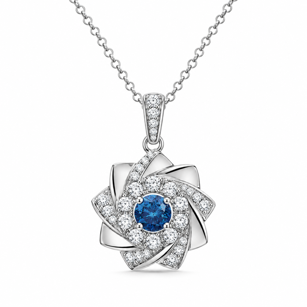 TruAmore Blue Celestial Bloom Pendant