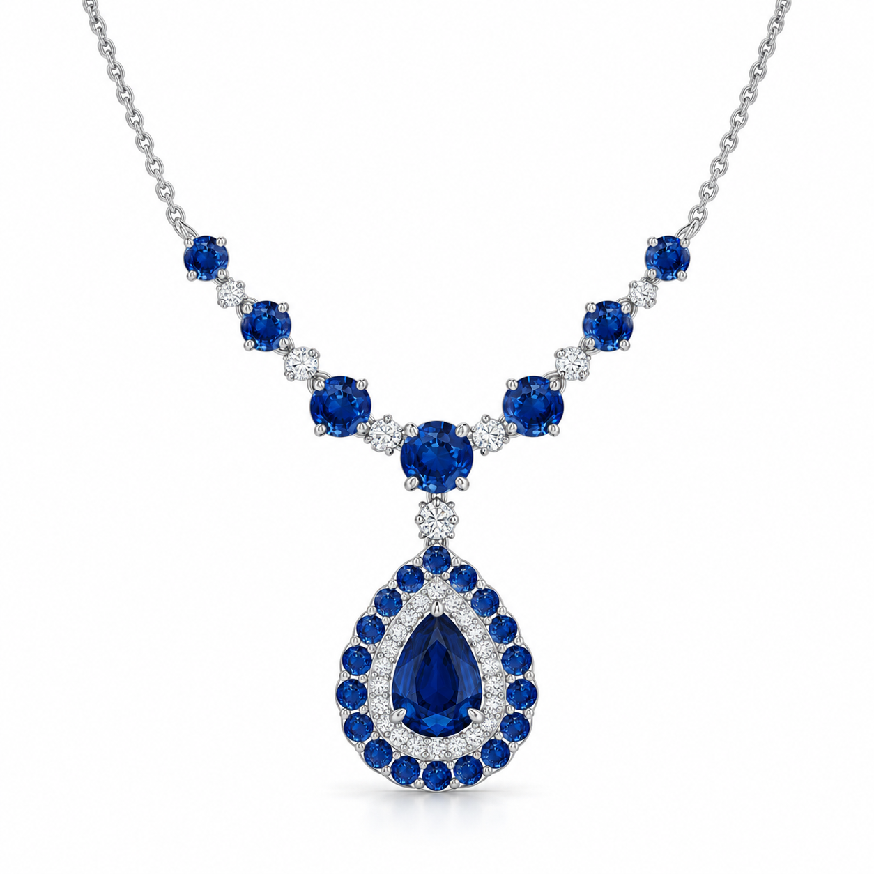 Kiçh Aura Royal Celestia Teardrop Pendant Necklace