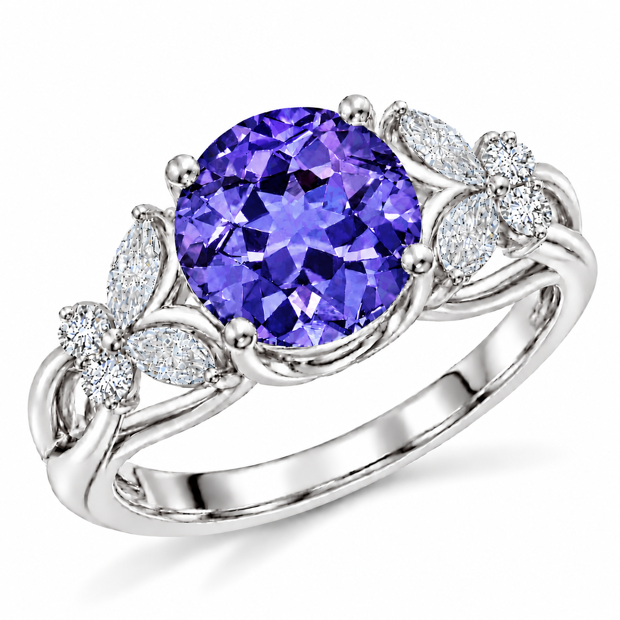 Kiçh Aura Enchanted Blossom Round Cut Ring